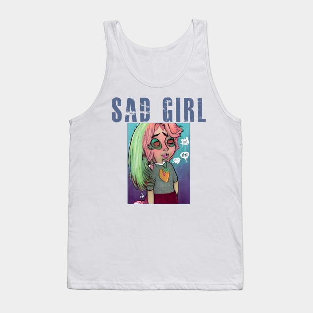 Sad Girl Tank Top by lilmousepunk